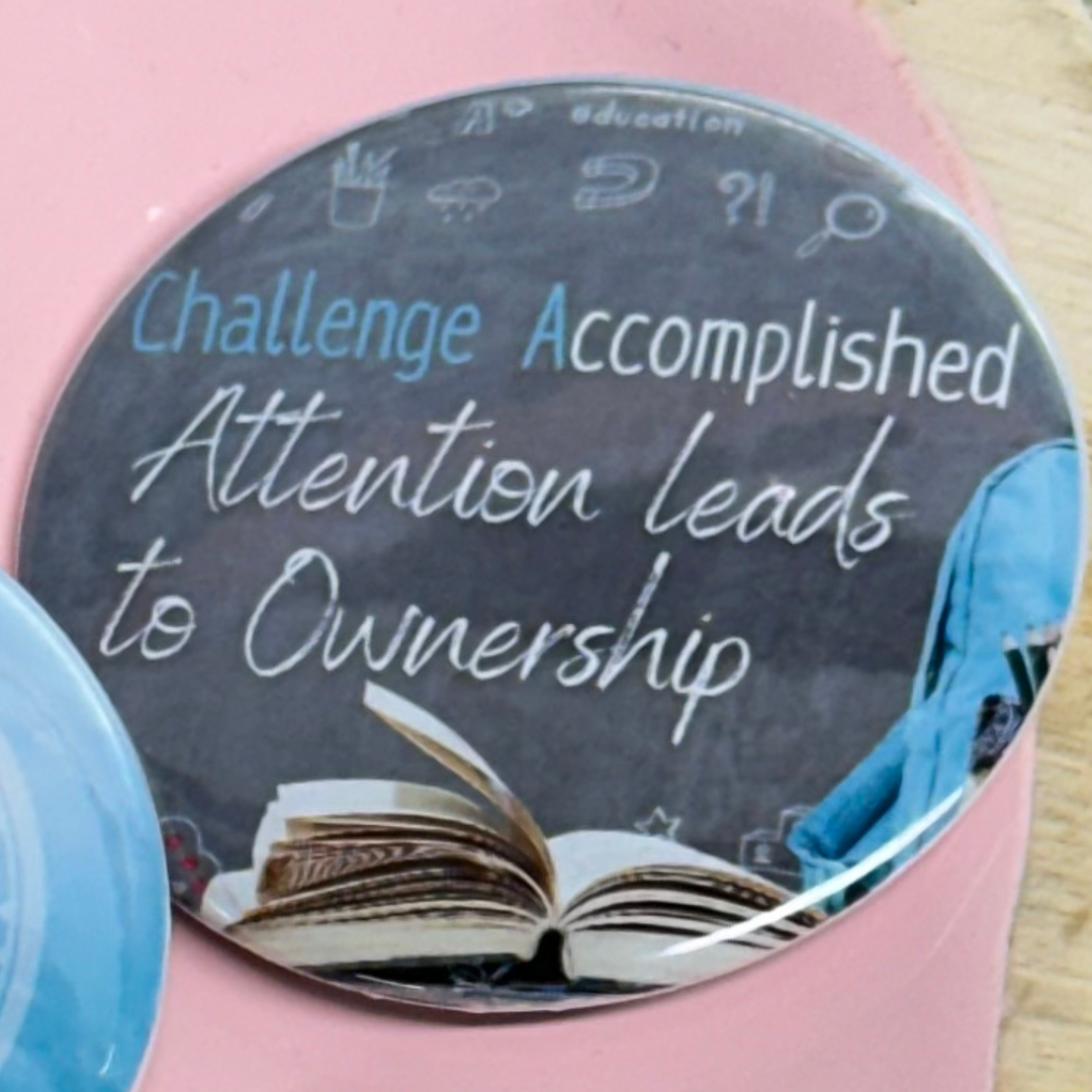 Challenge A Accomplished - Pin Back Button