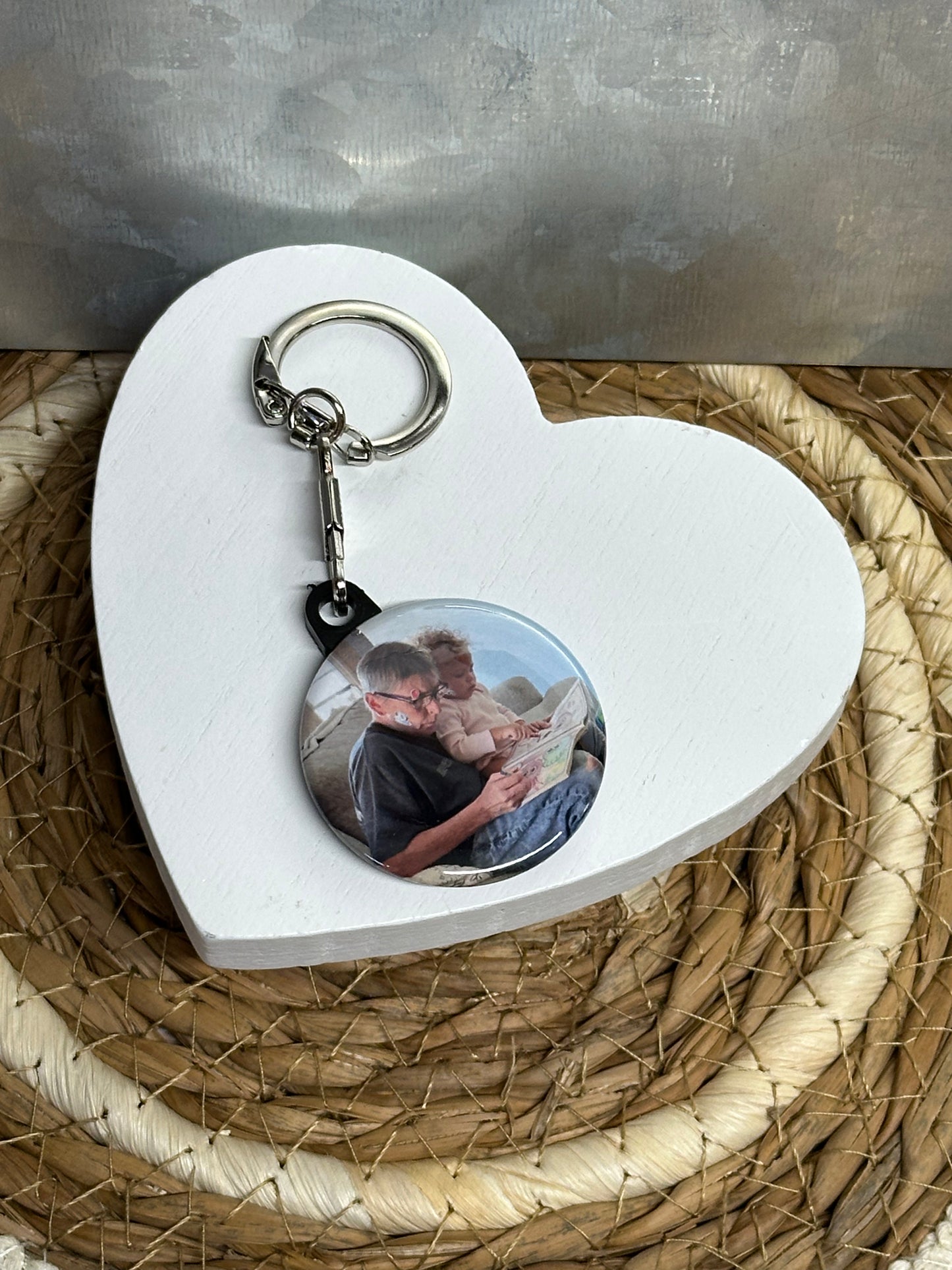 Custom 1.5" Round Photo Magnet, Keychain, or Button