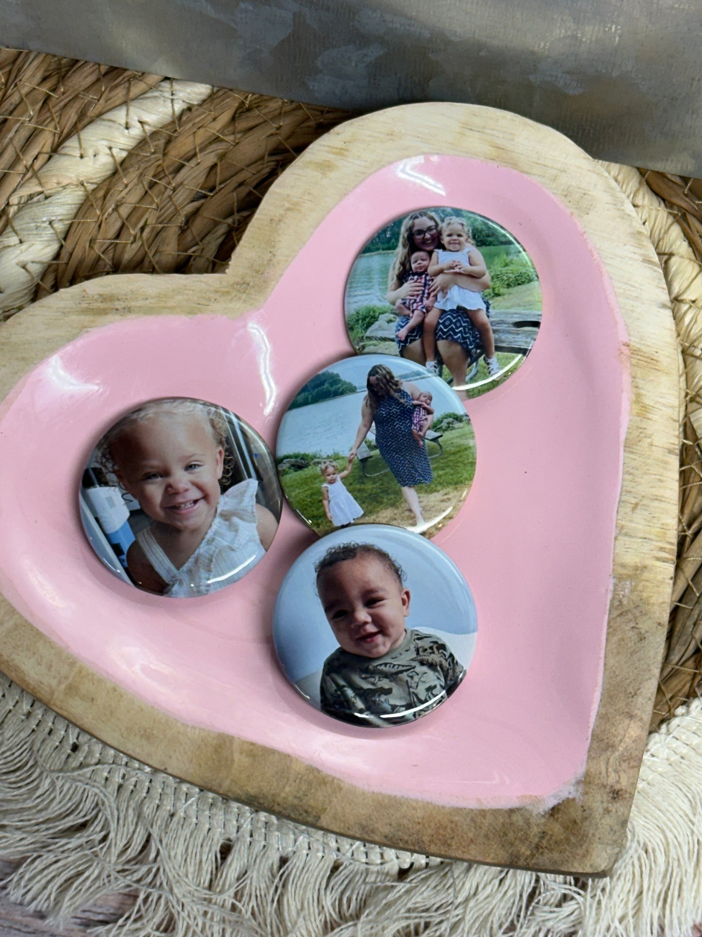 Custom 1.5" Round Photo Magnet, Keychain, or Button